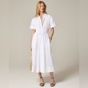 J. Crew White Midi Dress